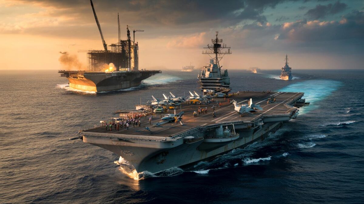 Battle lines drawn as U.S. accelerates construction of second Ford-class aircraft carrier USS Kennedy while USS Ford heads for combat, deepening global rifts and igniting a fierce debate over power, security, and the price of military dominance